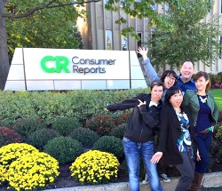 A lighter moment at then end of a long, but amazing day at Consumer Reports.